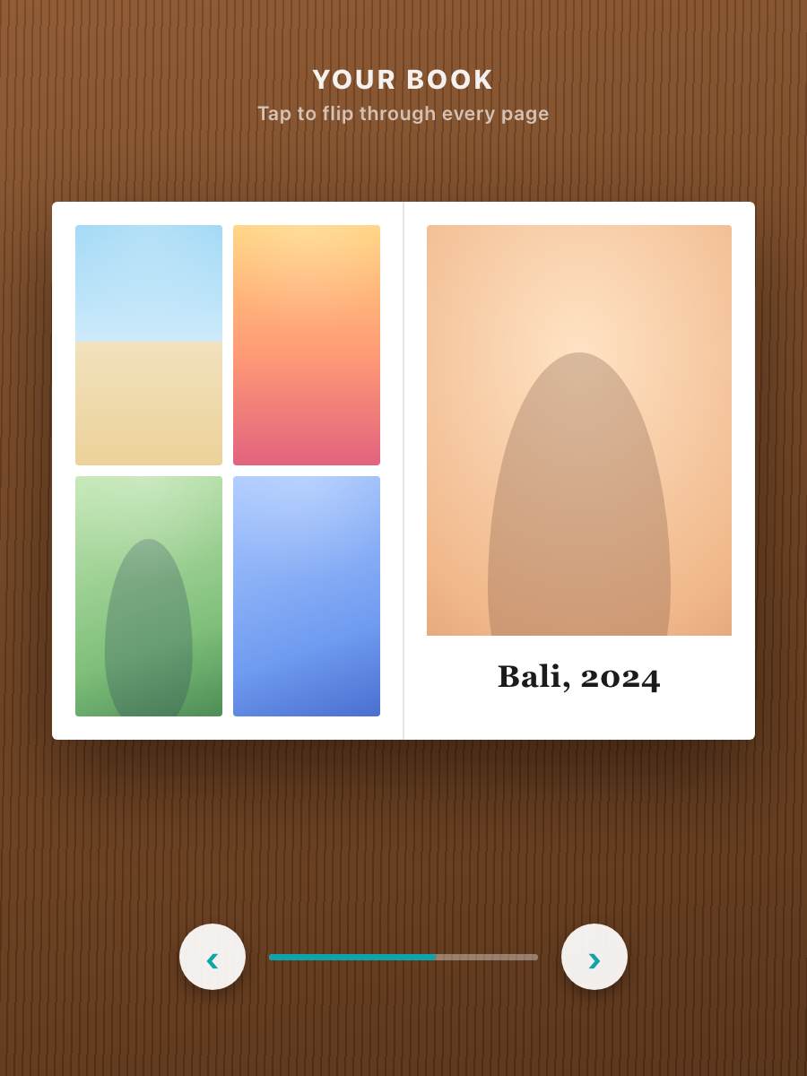 Preview your finished photo book